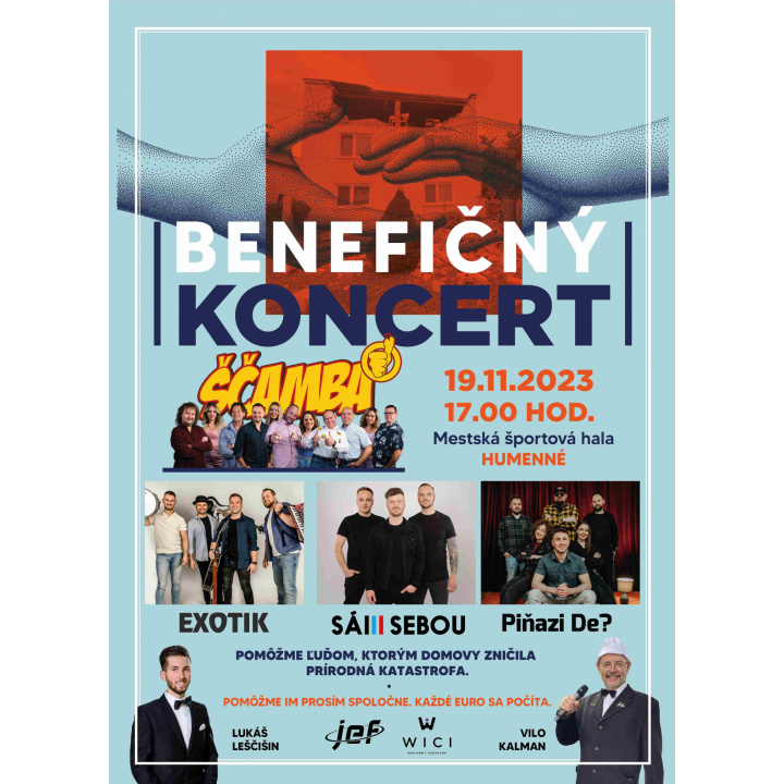 Benefičný koncert - Športová hala Humenné 19.11.2023 o 17:00