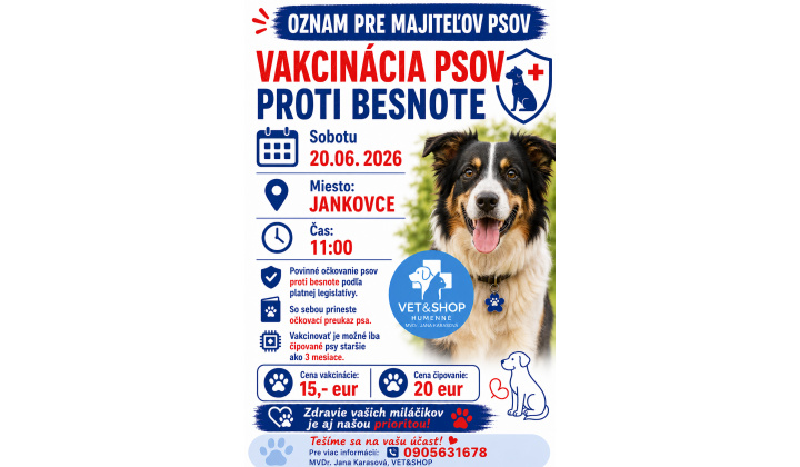 Vakcinácia psov proti besnote
